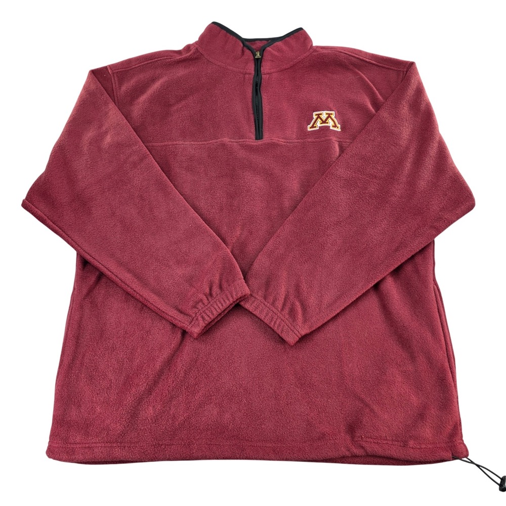 Pro Edge Minnesota‎ Gophers Fleece Pullover Quarter Zip Maroon XL